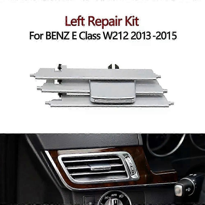 Mercedes Benz E Class W212 2013-2015 bal első-jobb oldali szellőzőrács, ezüst 8x5x2cm