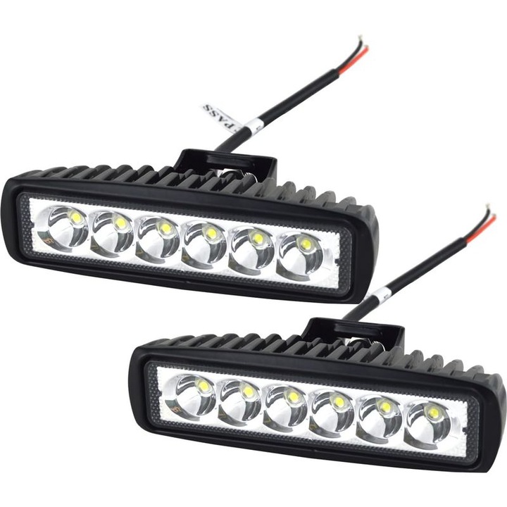 Proiector LED 18W, spot, rezistent la apa, 15.2x5.5x4.5cm