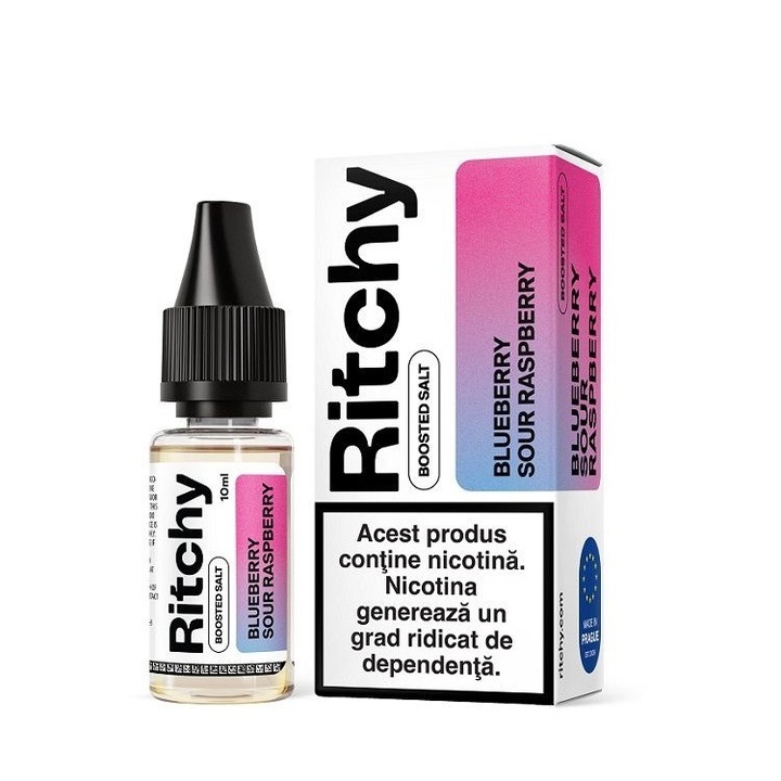 Lichid Tigara Electronica Ritchy Salt - Blueberry Sour Raspberry, 10ml, 10mg/ml NicSalt