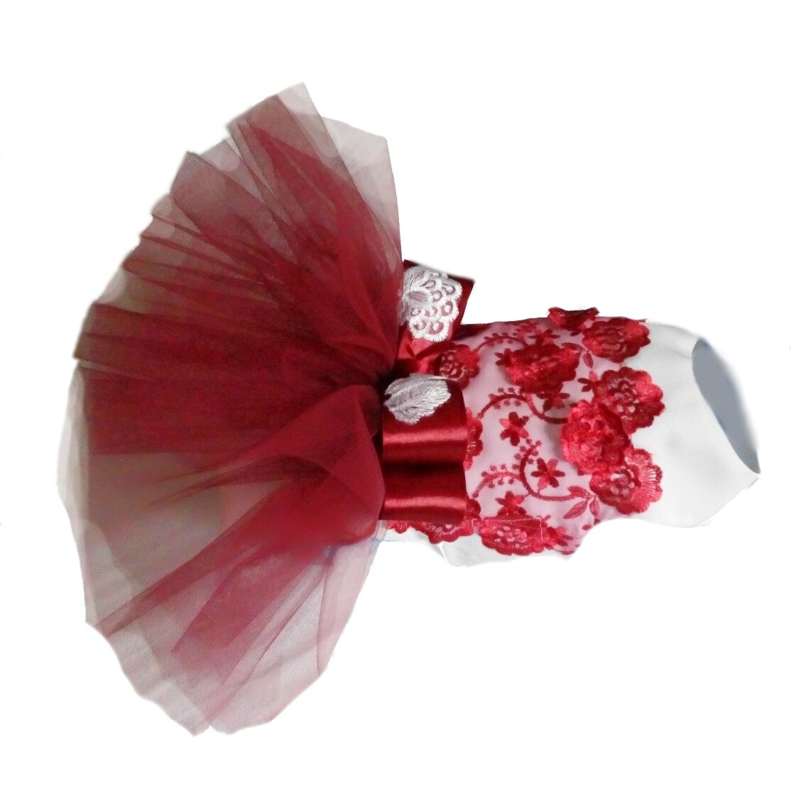 Rochie catel Peta's, 20-26 cm, bordo