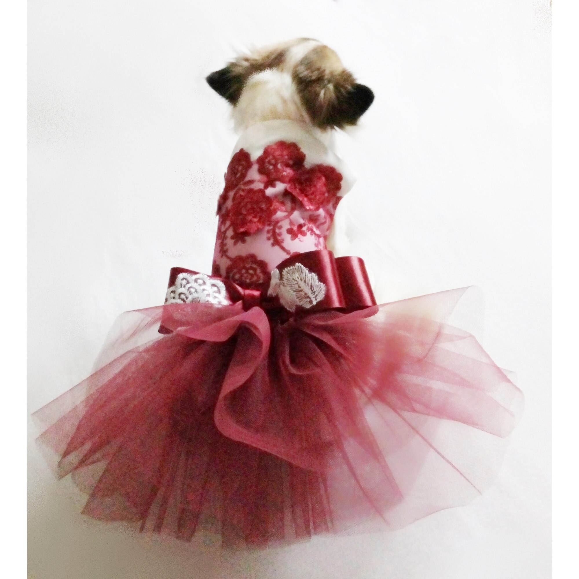 Rochie catel Peta's, 26-32 cm, bordo