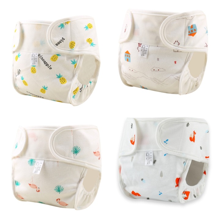 Papusa reborn scutece, bebelusi, accesorii, Pachet de 4 bucati, 0, 2kg, pentru 17-24inch