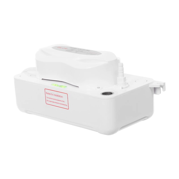 Pompa de condens, pentru aer conditionat/AC si dezumidificator, rezervor 1800 ml, furtun 5 m, 110–240 V, 28, 6×12, 6×12, 3 cm, alb