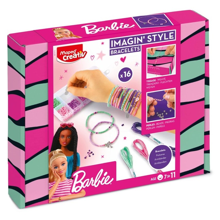 Set creativ Maped Barbie Imagin'Style Bratari