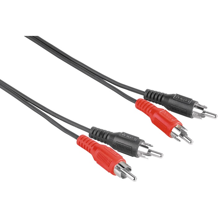 Cablu audio Hama, 2 x RCA plugs, 2 x RCA plugs, 2.5 m