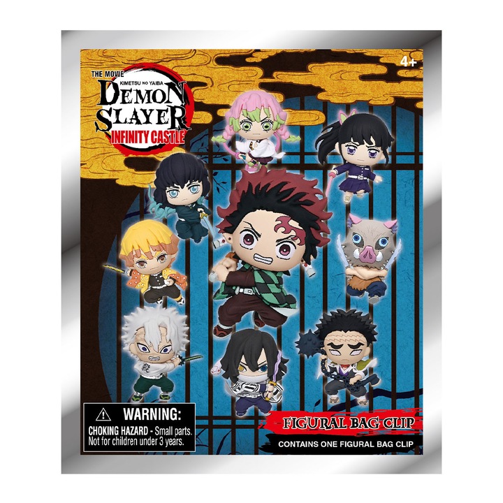 Figurina breloc surpriza 7cm, personaj din Demon Slayer Infinity Castle S1, Monogram, Model Aleator