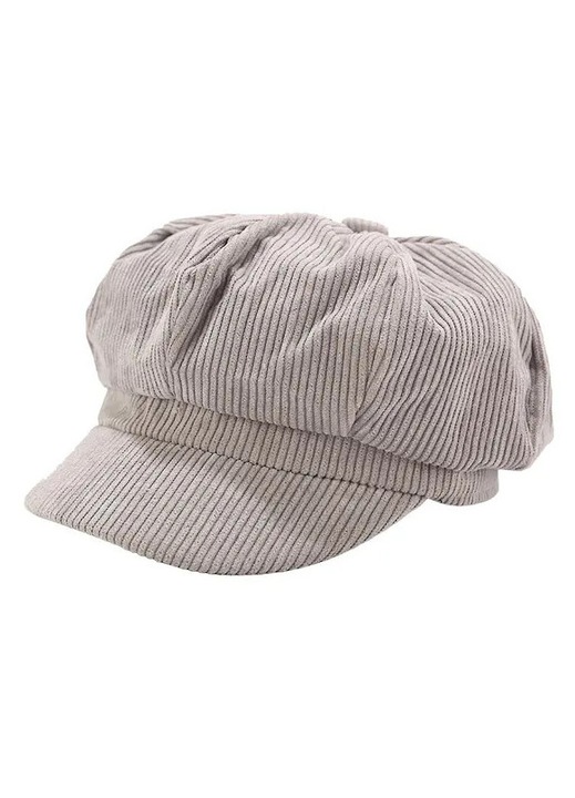 Bereta dama, corduroy, octogonal, gri, 56x58cm