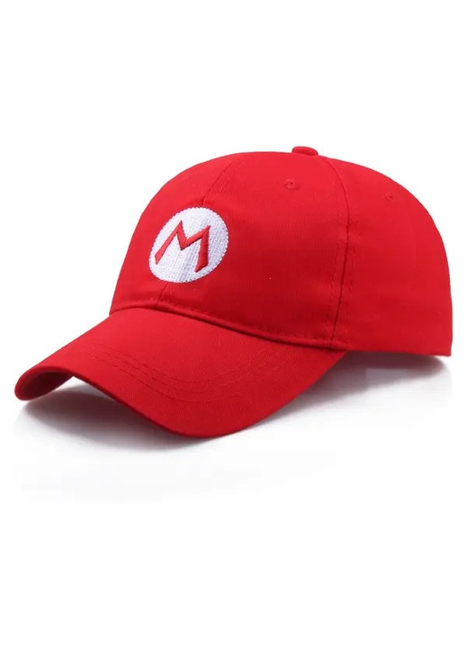 Luigi Super Mario Bros Odyssey allithato baseball sapka, pamut, 54x61cm, Piros