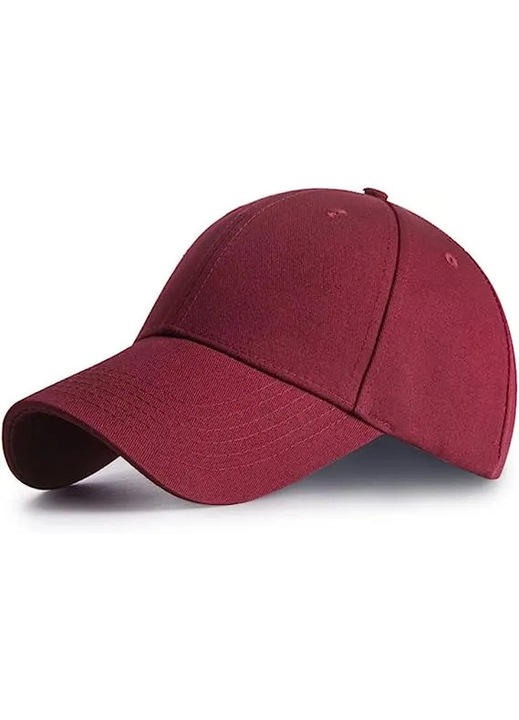 Állítható baseball sapka, pamut, piros, 56-59cm, uniszex
