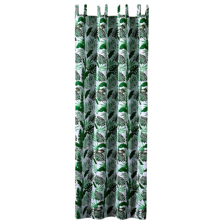 Comlax kerti függöny, vízálló, 132x275 cm, UV-védelem, szélálló, háromrétegű szövet, zöld, 1 db, poliészter, levélminta