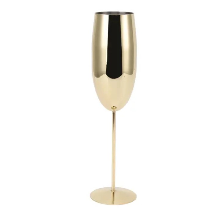 Pezsgőspohár készlet, elegáns design, arany színű, 250ml