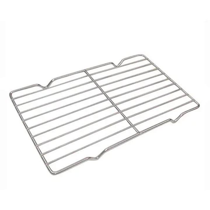 Gratar din otel inoxidabil, dreptunghiular, 16x26cm, cu tava pentru scurgere, diverse dimensiuni