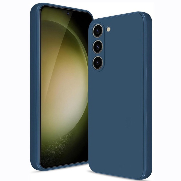 Husa pentru Samsung Galaxy A17 / Galaxy A18 TLXT® Silicon case, protectie militara, interior din microfibra-albastru inchis