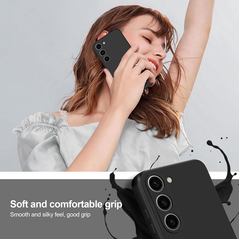 Husa pentru Samsung Galaxy A37 TLXT® Silicon case, protectie militara, interior din microfibra-negru