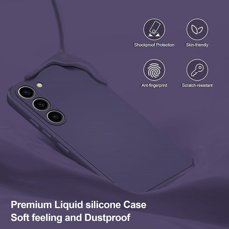 Husa pentru Samsung Galaxy A17 / Galaxy A18 TLXT® Silicon case, protectie militara, interior din microfibra-Violet inchis