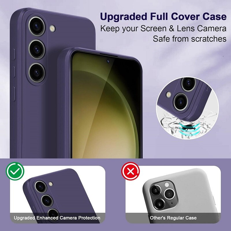 Husa pentru Samsung Galaxy A17 / Galaxy A18 TLXT® Silicon case, protectie militara, interior din microfibra-Violet inchis