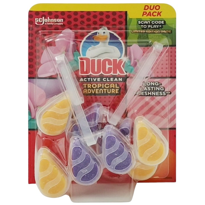 WC illatosító, Duck, 2 X 38.6 g Tropical Adventure