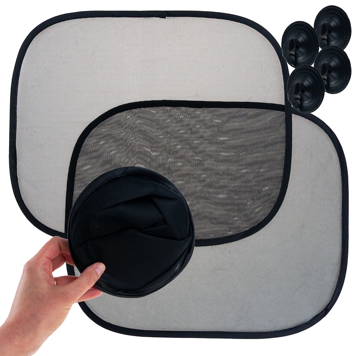 Oldalablak napellenzők autóhoz, fekete, 2 darabos csomag