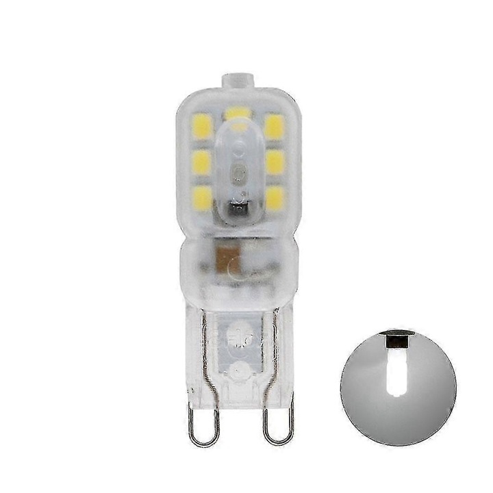 G9 szabályozható LED izzó, 3W vagy 5W, hideg fehér vagy meleg fehér, 47.4x16x11mm vagy 60.6x16x11mm