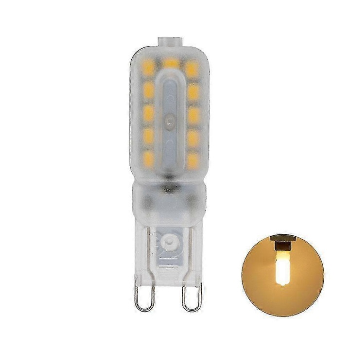 G9 szabályozható LED izzó, 3W vagy 5W, meleg fehér és hideg fehér, 47.4x16x11mm vagy 60.6x16x11mm