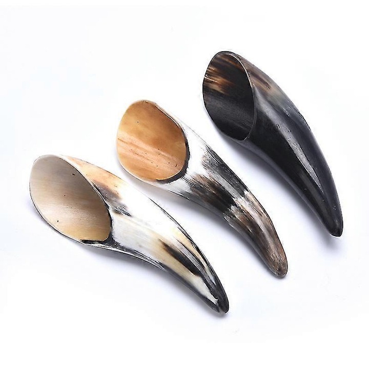 Instrument masaj guasha din corn natural, 16x18cm, maro