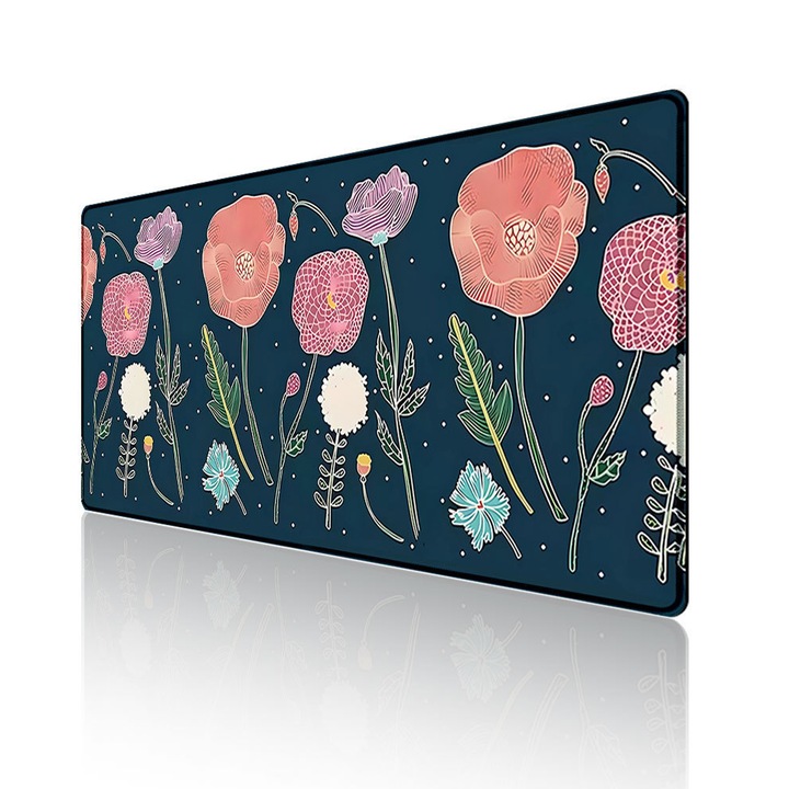 Mousepad ergonomic pentru gaming si office, Univers, CeruleTree, 80x30x0.3cm