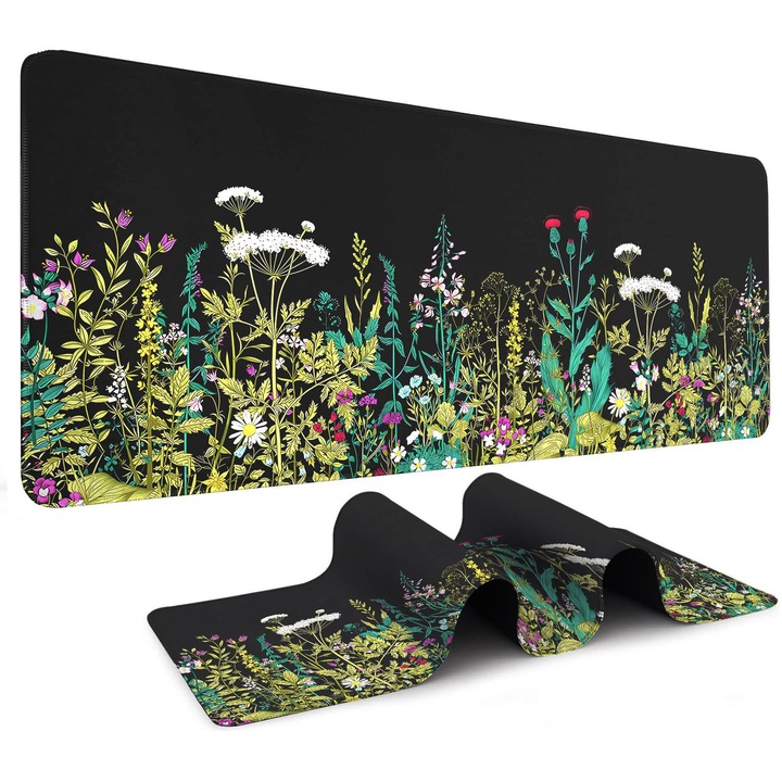 Mouse Pad CeruleTree, 80x30x0.3cm, Anti-Derapant, Lavabil