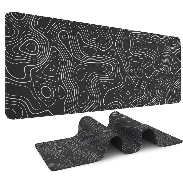 Mousepad ergonomic pentru gaming si office, Univers, Anti-Derapant, CeruleTree, 80x30x0.3cm