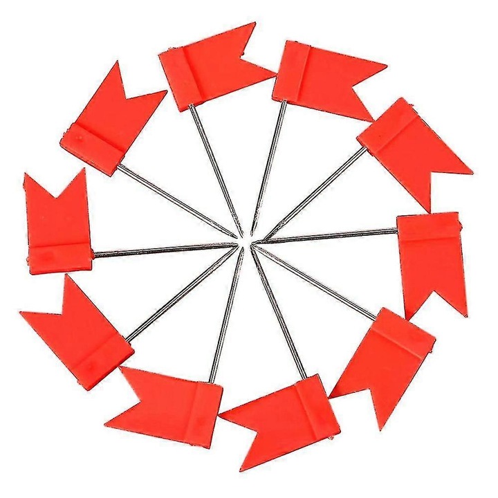 Комплект кабърчета стег червен 10x24mm 100 бр.