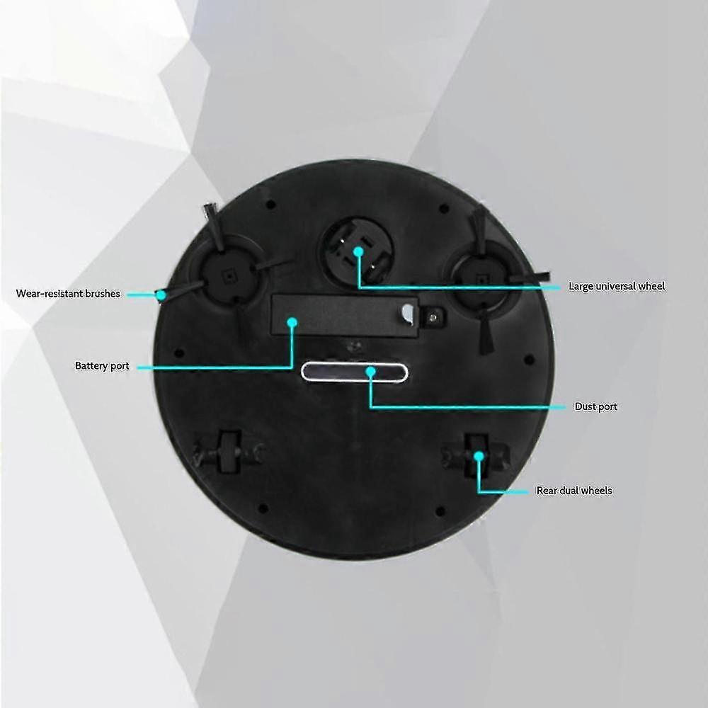 Aspirator robot 2 in 1, negru, 22x22x6.5cm, putere 1500Pa, design subtire