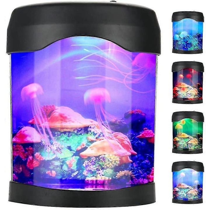 LED лампа медуза многоцветна 17x9x23см декор за аквариум