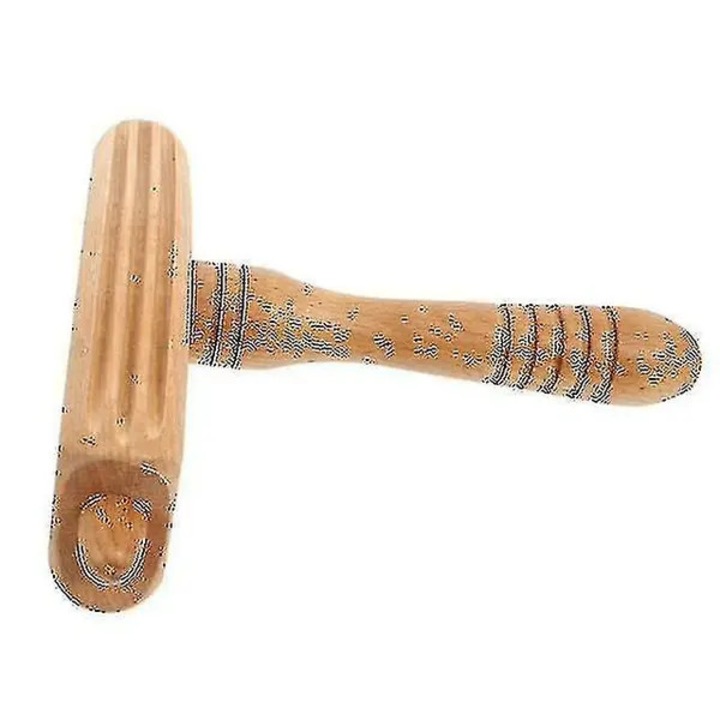 Baston guasha lemn, durabil, 18x17.5x7cm, maro deschis