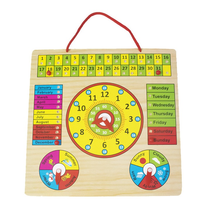 Jucarie educativa Calendar si Vreme cu pini