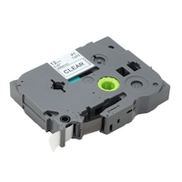 Un pachet de banda adeziva neagra, transparenta, super-rezistenta, compatibila cu Brother P-Touch TZ S131 si TZe S131, 12 mm x 8 metri