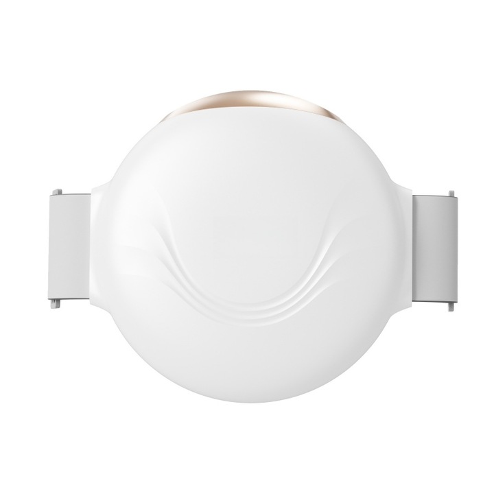 Aparat de masaj abdominal, 3 trepte de intensitate, 1200 mA, 10 W, ORBER, simuleaza atingerea manuala, husa din tesatura detasabila si lavabila, aparat de masaj abdominal, compresa calda, ajuta la digestie, ABS, 192 × 186 × 97 mm, alb