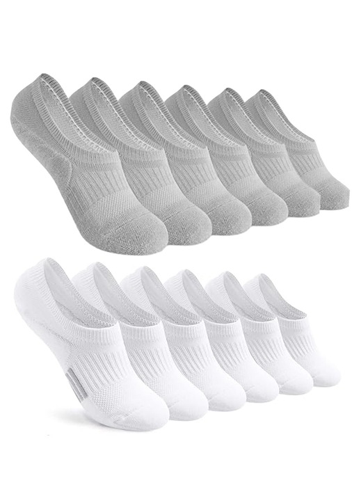 Sosete sport dama HERUSI, captusite, scurte, universalawqfqd, Gri, One Size