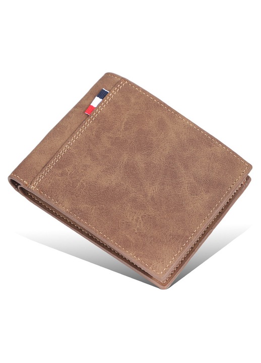 Portofel barbati HERUSI piele PU 12x9.5x2cm 10 sloturi carduri, 12 x 9.5 x 2 cm