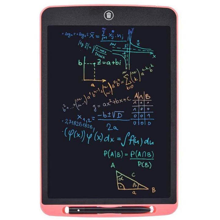 Tableta LCD de scris HERUSI 8,5 inch roz 146x226x5,6mm