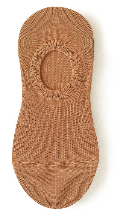 Дамски чорапи Herusi памучни противоплъзгащи средни, Mocca, One Size