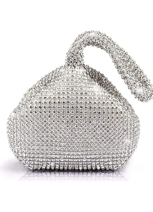 Geanta clutch HERUSI perle impermeabila eleganta negru compacta