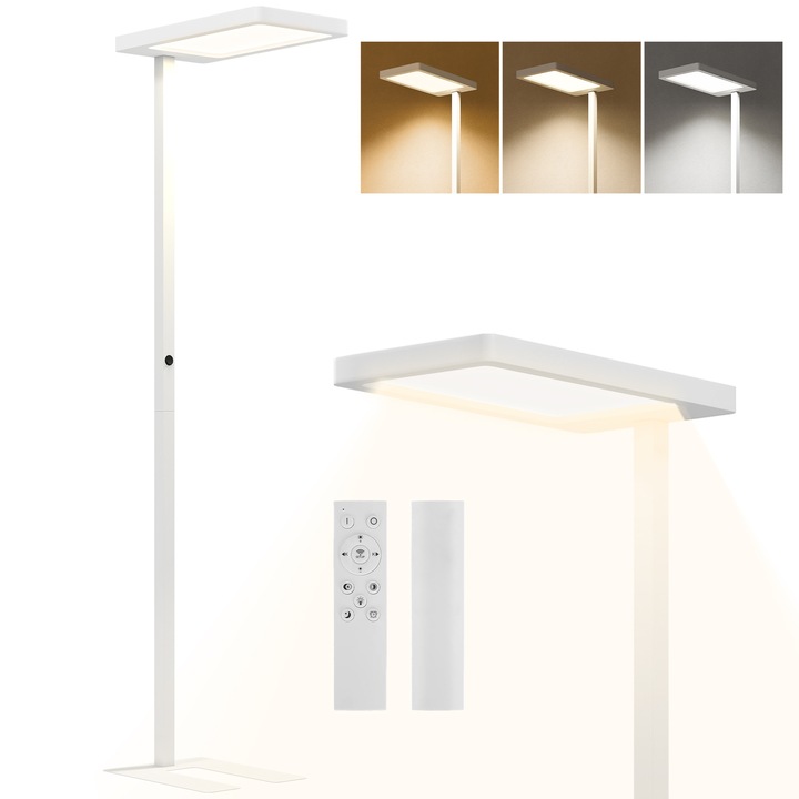 Lampadar LED reglabil, iluminare alba, 60x32x196 cm