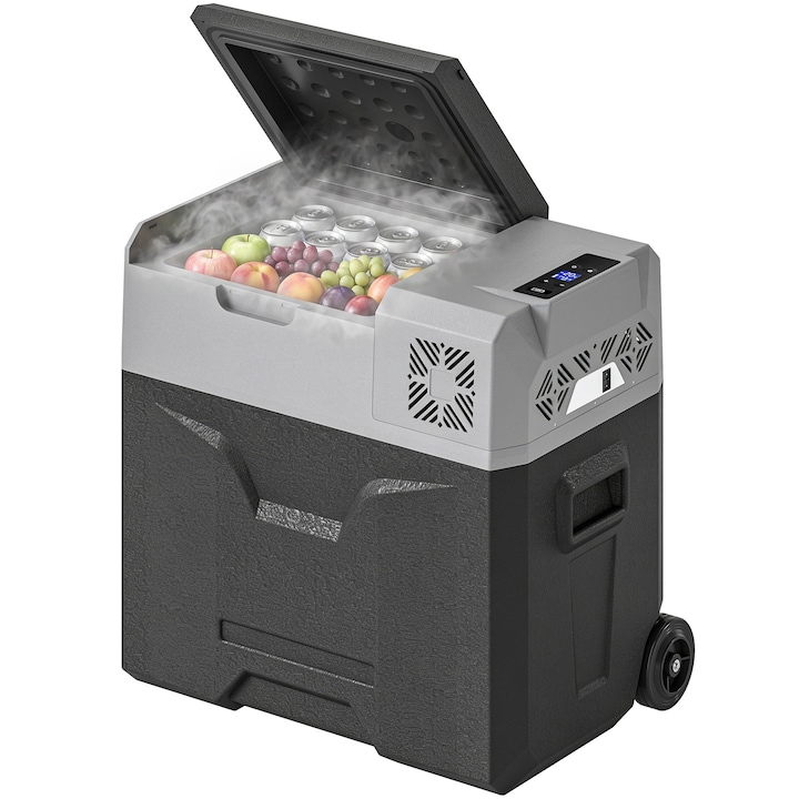 Frigider auto 50L, racire pana la -20C, touch, gri, 58.6x37.8x54.5cm