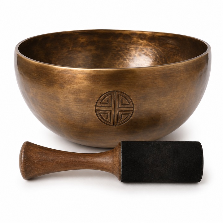 Bol Tibeti Réz Kerek 22.5 cm – Belső Harmónia és Mély Relaxáció