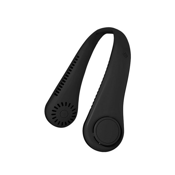 Pacifico NP-V2420 Hordozható Nyakventilátor, 3 Sebességfokozat, USB Újratölthető, 800mAh, Fekete