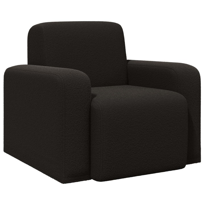Fotoliu vidaXL, Negru Bouclé