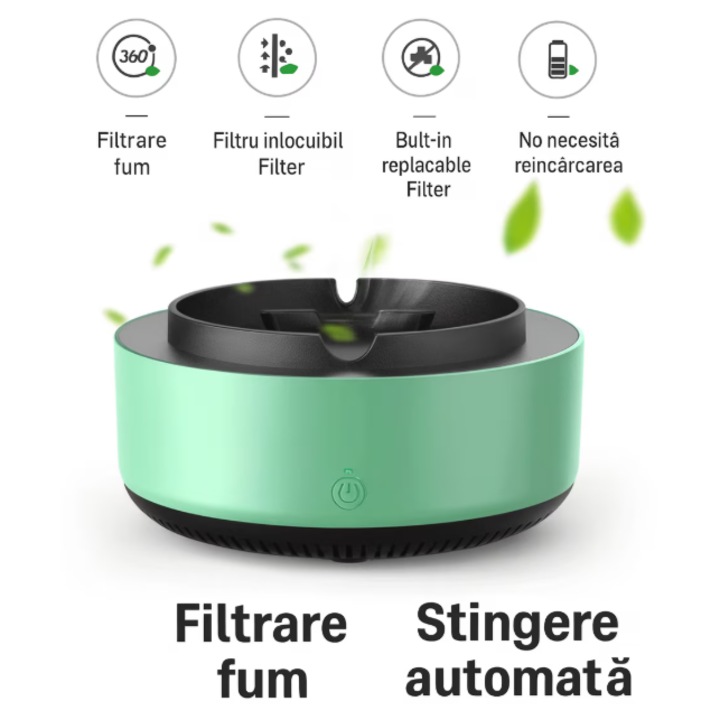 Elektromos hamutartó füstszűréssel és automata kikapcsolással AS-08 – elemes, 3 V, modern design, otthonra, irodába vagy autóba