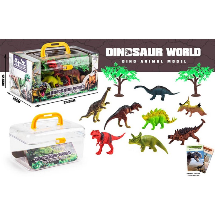 Комплект динозаври, Armtoys, 8 бр., куфар