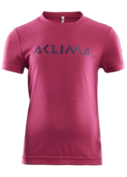 Tricou merino copii Aclima Lightwool Logo-Magenta-100 - eMAG.ro