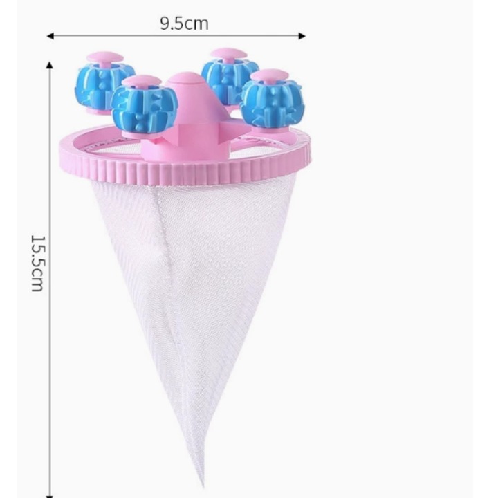 Filtru sac pentru masina de spalat Herusi, reutilizabil, captator scame, universal, alb