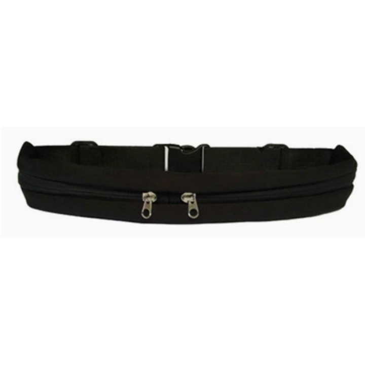 Borseta sport Herusi, impermeabila, elastica, negru